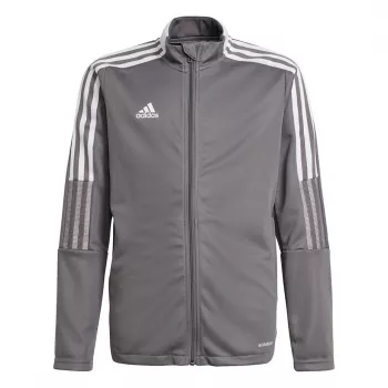 adidas Tiro 21 vaikiška treniruočių striukė pilka GM7311, 116 cm