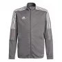 adidas Tiro 21 vaikiška treniruočių striukė pilka GM7311, 116 cm
