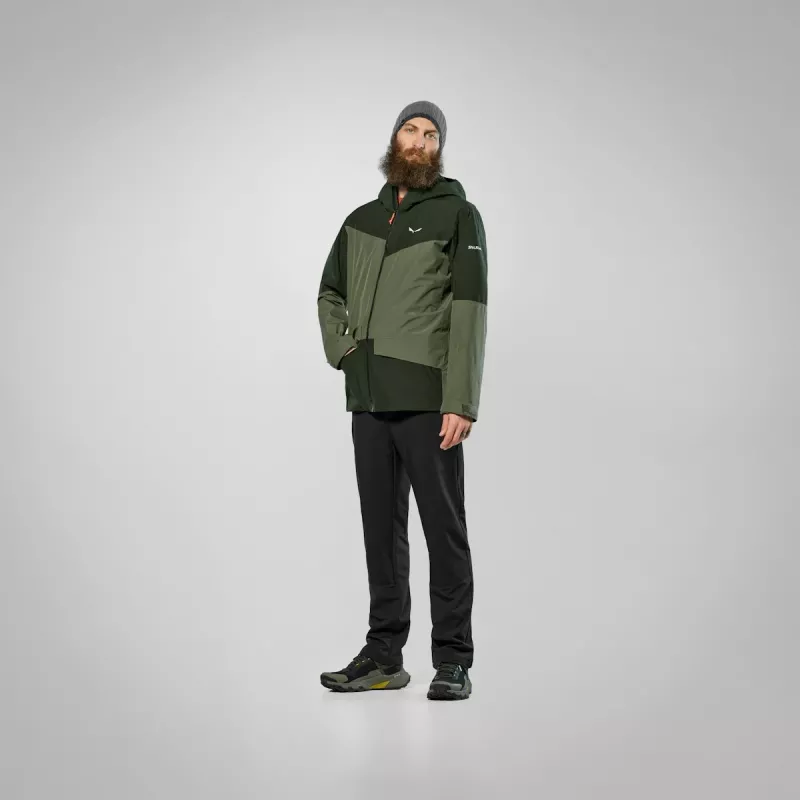 Salewa Puez GTX 2L vyriška hardshell striukė, alyvuogių spalvos, L dydis