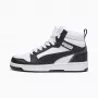 Puma Rebound V6 Mid vaikiški sportbačiai White Black 393831 01 38 dydis