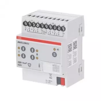 ABB JRA/S2.230.5.2 KNX žaliuzių/roletų pavara, 2 kanalų, 230 V AC, 5 A, DIN bėgelis