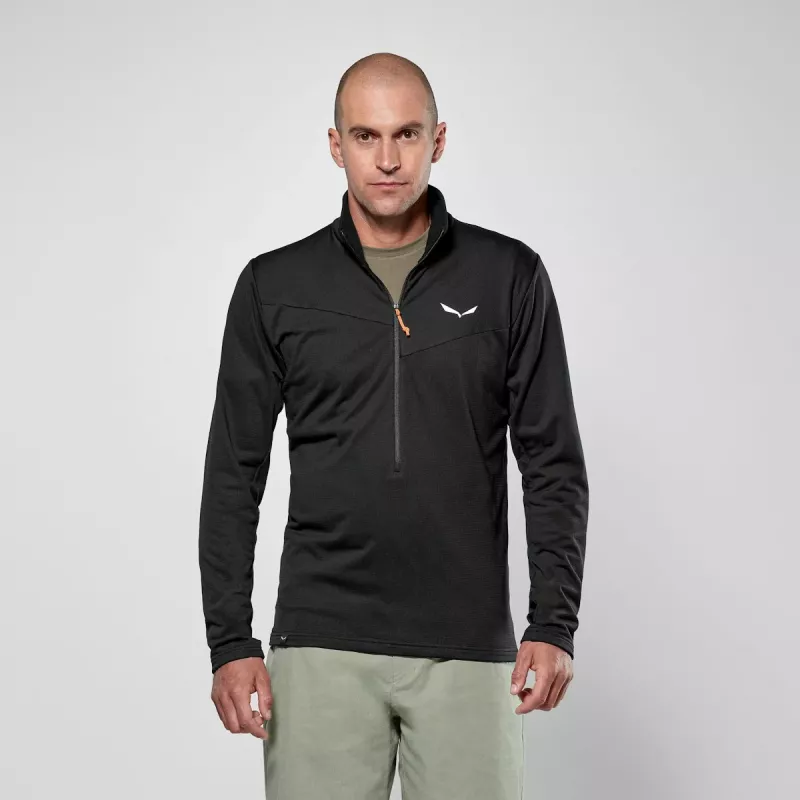 Salewa Puez Cammino Polarlite Half-Zip vilnonė striukė vyrams - Black Out, dydis M