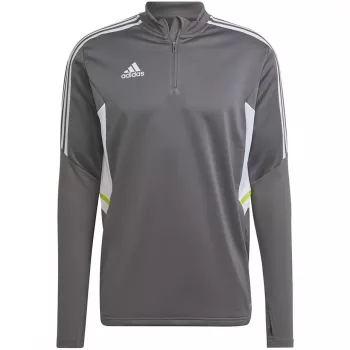 adidas Condivo 22 treniruočių vyriškas megztinis su pusiau užtrauktuku, pilkas/baltas HD2312