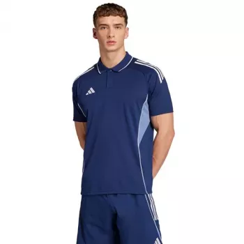 adidas Tiro 25 Competition vyriški polo marškinėliai tamsiai mėlyni, trumpomis rankovėmis, S dydis