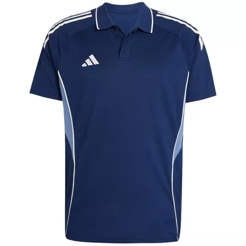 adidas Tiro 25 Competition vyriški polo marškinėliai tamsiai mėlyni, trumpomis rankovėmis, S dydis