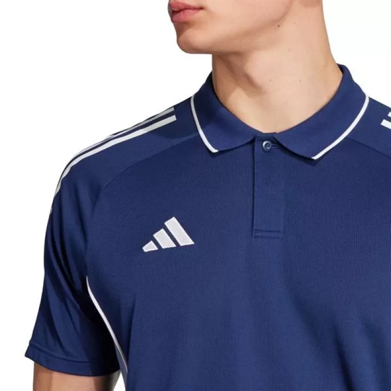 adidas Tiro 25 Competition vyriški polo marškinėliai tamsiai mėlyni, trumpomis rankovėmis, S dydis