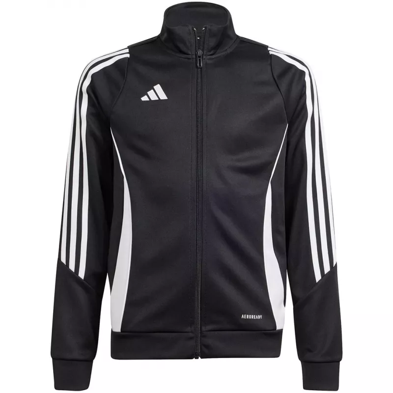 adidas Tiro 24 vaikų treniruočių megztinis, juodas, IJ9958, 128 cm