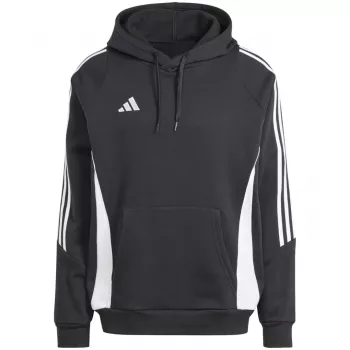 adidas Tiro 24 Sweat Hooded vyriškas futbolo gobtuvas juodos spalvos
