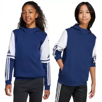 adidas Squadra 25 vaikiškas gobtuvinis megztinis Team Navy Blue 2 / White, dydis 116