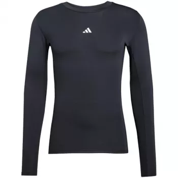 adidas Techfit ilgomis rankovėmis treniruočių marškinėliai vyrams, juodi, L dydis