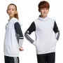 adidas Squadra 25 vaikiškas gobtuvas su užtrauktuku baltas JD4807 140 cm