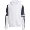 adidas Squadra 25 vaikiškas gobtuvas su užtrauktuku baltas JD4807 140 cm