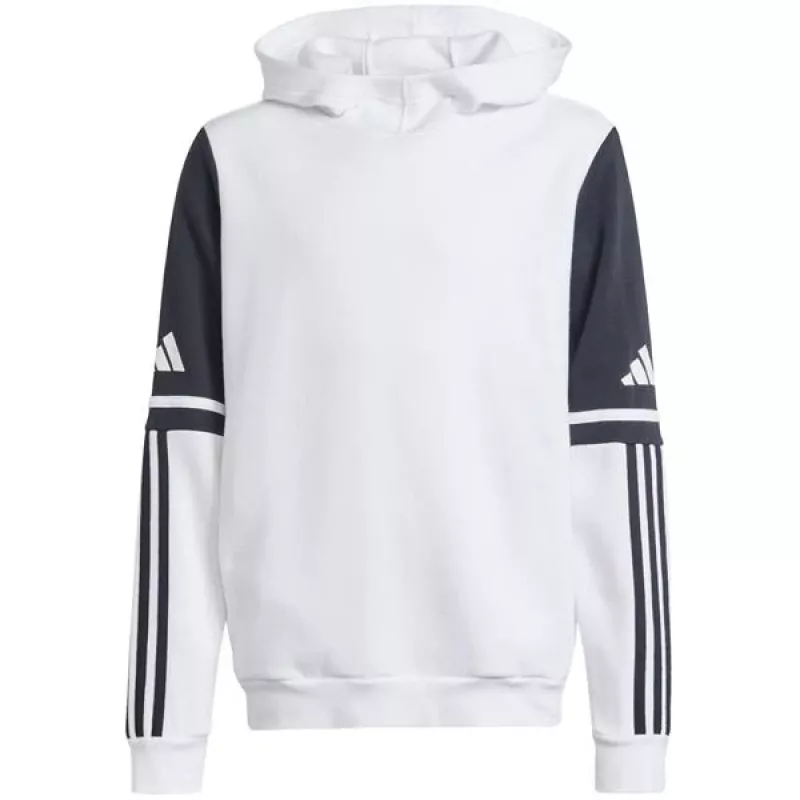 adidas Squadra 25 vaikiškas gobtuvas su užtrauktuku baltas JD4807 140 cm