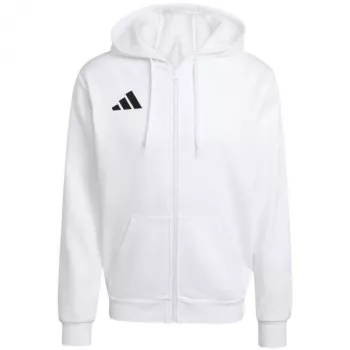 adidas Entrada 26 pilno užtrauktuko gobtuvas vyrams, baltas, 2XL