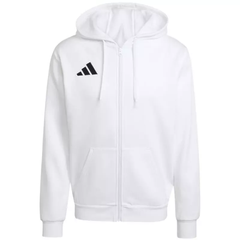 adidas Entrada 26 pilno užtrauktuko gobtuvas vyrams, baltas, 2XL