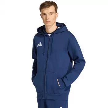 adidas Entrada 26 pilno užtrauktuko gobtuvas vyrams, tamsiai mėlynas, S dydis