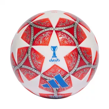 adidas Womens UCL 25/26 Final League futbolo kamuolys, 5 dydis, baltas/raudonas JW1326