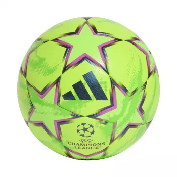 adidas UCL Winter 26/27 League Stage futbolo kamuolys, 5 dydis, žalia/juoda/rožinė