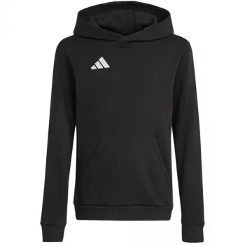 adidas Entrada 26 Hoody vaikiškas gobtuvinis megztinis, juodas, 140 cm