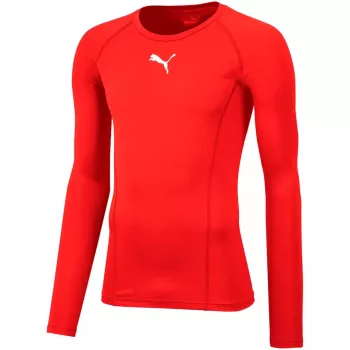 Puma Liga Baselayer Tee LS vyriški ilgomis rankovėmis marškinėliai, raudoni