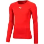 Puma Liga Baselayer Tee LS vyriški ilgomis rankovėmis marškinėliai, raudoni
