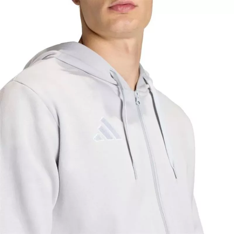 adidas Entrada 26 pilno užtrauktuko gobtuvas vyrams, pilka, L