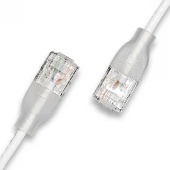 WANTEC eGlow UTP CAT6a Patch Laidas, 0,5 m, baltas