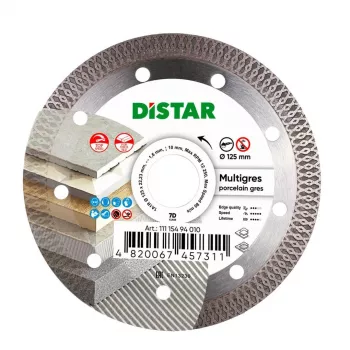DISTAR MULTIGRES deimantinis pjovimo diskas 125 x 1,4 x 10 x 22,23 mm