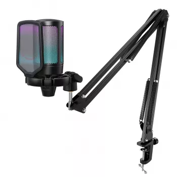 FIFINE A6T AMPLIGAME USB RGB kondensatorinis studijinis mikrofonas - juodas