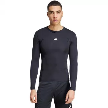 adidas Techfit ilgomis rankovėmis treniruočių marškinėliai vyrams, juodi, S dydis