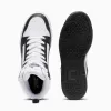 Puma Rebound V6 Mid vaikiški sportbačiai balti juodi 393831 01 38,5 dydis