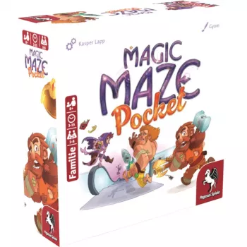 PEGASUS Magic Maze Pocket kooperatyvinis realaus laiko labirinto žaidimas, 1-4 žaidėjams, nuo 8 metų, 15 minučių