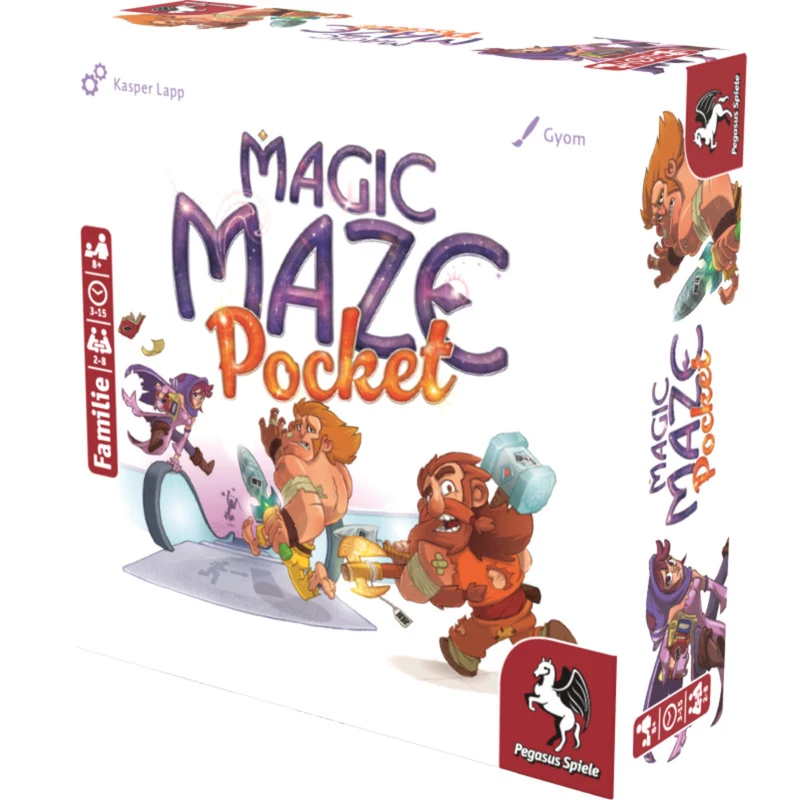 PEGASUS Magic Maze Pocket kooperatyvinis realaus laiko labirinto žaidimas, 1-4 žaidėjams, nuo 8 metų, 15 minučių