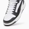 PUMA Rebound V6 Mid vaikiški sportbačiai balti juodi 393831 01 dydis 39