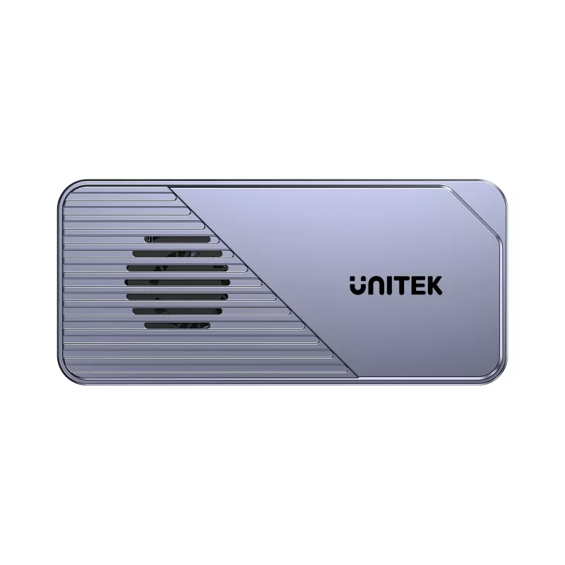 UNITEK USB4 M.2 NVMe SSD korpusas su aktyviu aušinimu, 80Gbps, be įrankių, aliuminio, USB-C