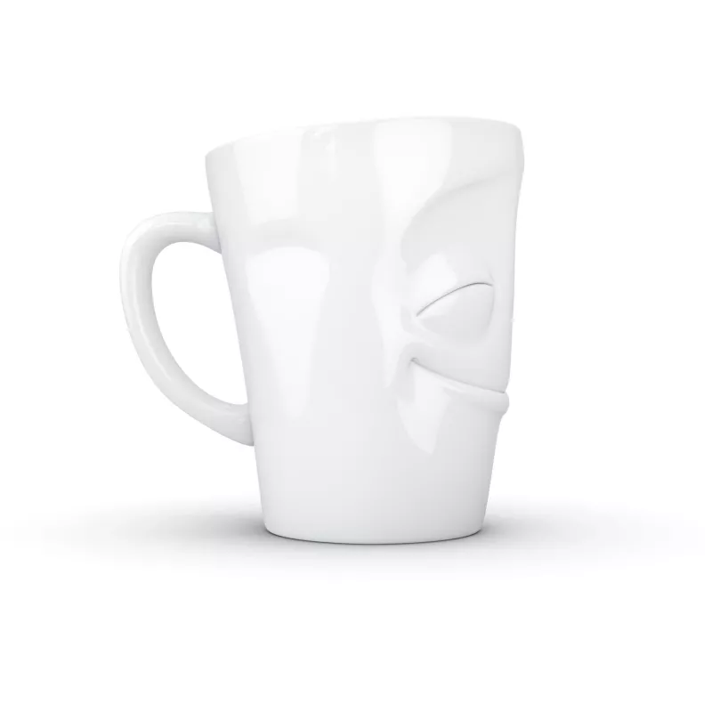 FIFTYEIGHT PRODUCTS T018301 Amused baltas puodelis su rankena 350 ml
