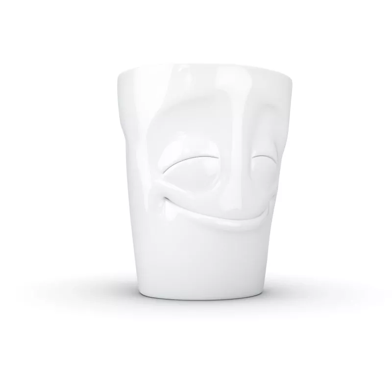 FIFTYEIGHT PRODUCTS T018301 Amused baltas puodelis su rankena 350 ml