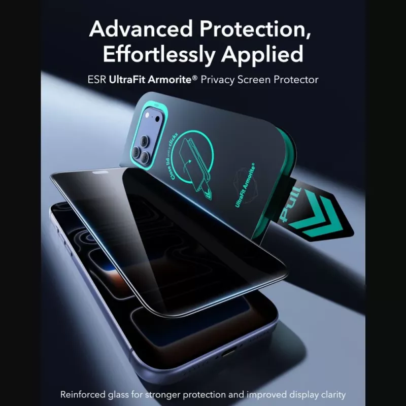 ESR UltraFit Armorite privatumo grūdinto stiklo apsauga 2 vnt. iPhone 18 Pro Max