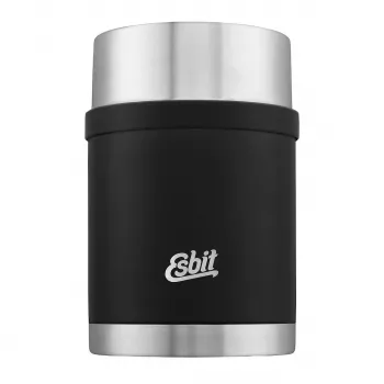 Esbit Sculptor maisto termosas 0,75 l juodas – vakuuminis termosas su dubenėlio dangteliu ir sulankstomu šaukštu