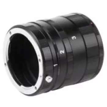 Walimex Macro tarpiniai žiedai Nikon F laikikliui – 12mm, 20mm, 36mm prailginimo vamzdeliai su elektroniniais kontaktais