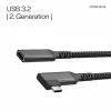 ShiverPeaks USB-C prailginimo kabelis USB-C/C 3.2 PD 90° - kabelis - skaitmeninis/duomenų