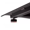 B-TECH AV SYSTEM X - Universalus dvigubų plokščių ekranų grindų stovas (VESA 600 x 400) - 2,4 m, juodas