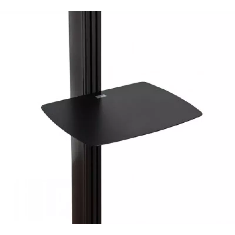 B-TECH AV SYSTEM X - Universalus dvigubų plokščių ekranų grindų stovas (VESA 600 x 400) - 2,4 m, juodas