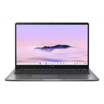 ASUS Chromebook CX1505CTA-ISSS70396 15,6 colio Full HD nešiojamasis kompiuteris - Intel Core i3-N355, 8GB RAM, 128GB eMMC, ChromeOS, prancūziška AZERTY klaviatūra, permatoma sidabrinė