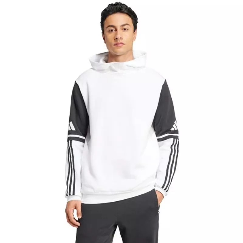 adidas Squadra 25 vyriškas gobtuvas su užtrauktuku, baltas/juodas, M dydis