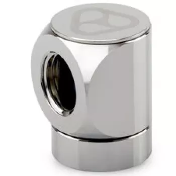 Thermal Grizzly DeltaMate Rotary 90° G1/4 adapteris, moteriškas–moteriškas, blizgus nikelis