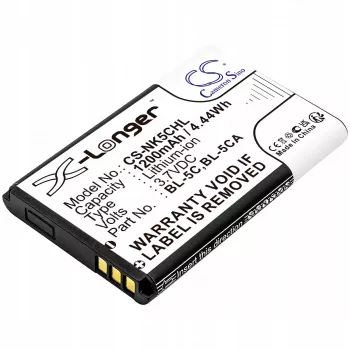 Cameron Sino 1200mAh ličio jonų baterija, skirta Nokia BL-5C, BL-5CA, Teltonika, Lark BL-6SP