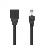 UNITEK Cat.6 STP RJ45 prailginimo kabelis (8P8C) nuo kištuko iki lizdo, 2 m, juodas