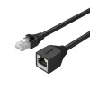 UNITEK Cat.6 STP RJ45 prailginimo kabelis (8P8C) nuo kištuko iki lizdo, 2 m, juodas