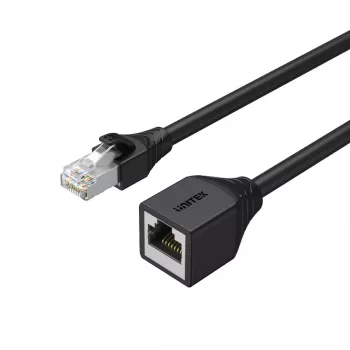 UNITEK Cat.6 STP RJ45 prailginimo kabelis (8P8C) nuo kištuko iki lizdo, 2 m, juodas